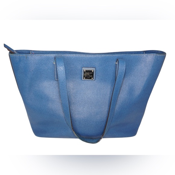 Dooney & Bourke Charleston Shopper Saffiano Navy Tote Bag - Picture 3 of 11